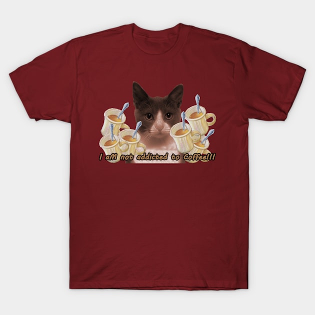 Coffee Cat T-Shirt by nekothiss